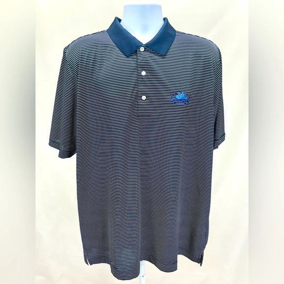 Page & Tuttle Other - PAGE & TUTTLE Men’s navy stripe golf polo‎ size XL